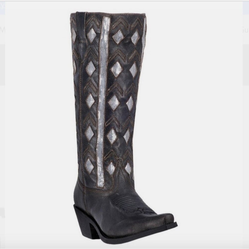 Laredo Diamond Inlay Snip Toe Western Boots